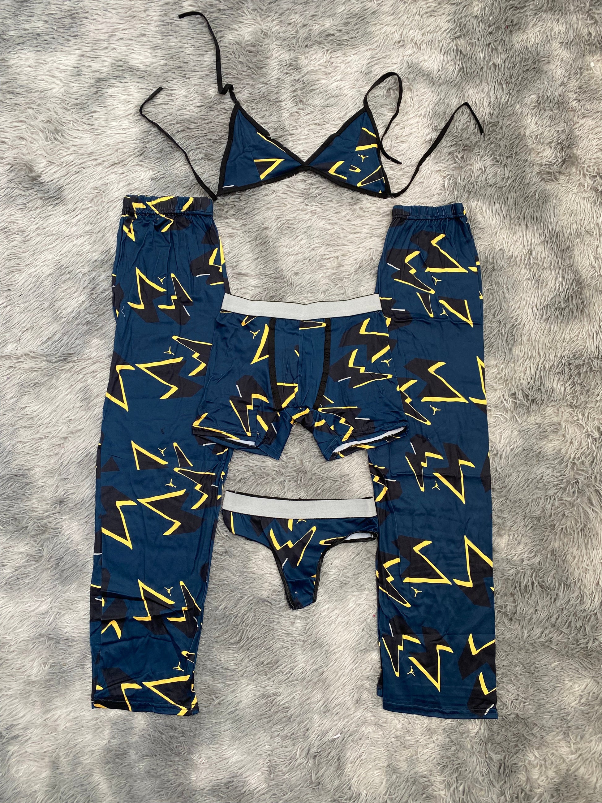 Jordan Background Blue 5 Piece PJ - Fundies