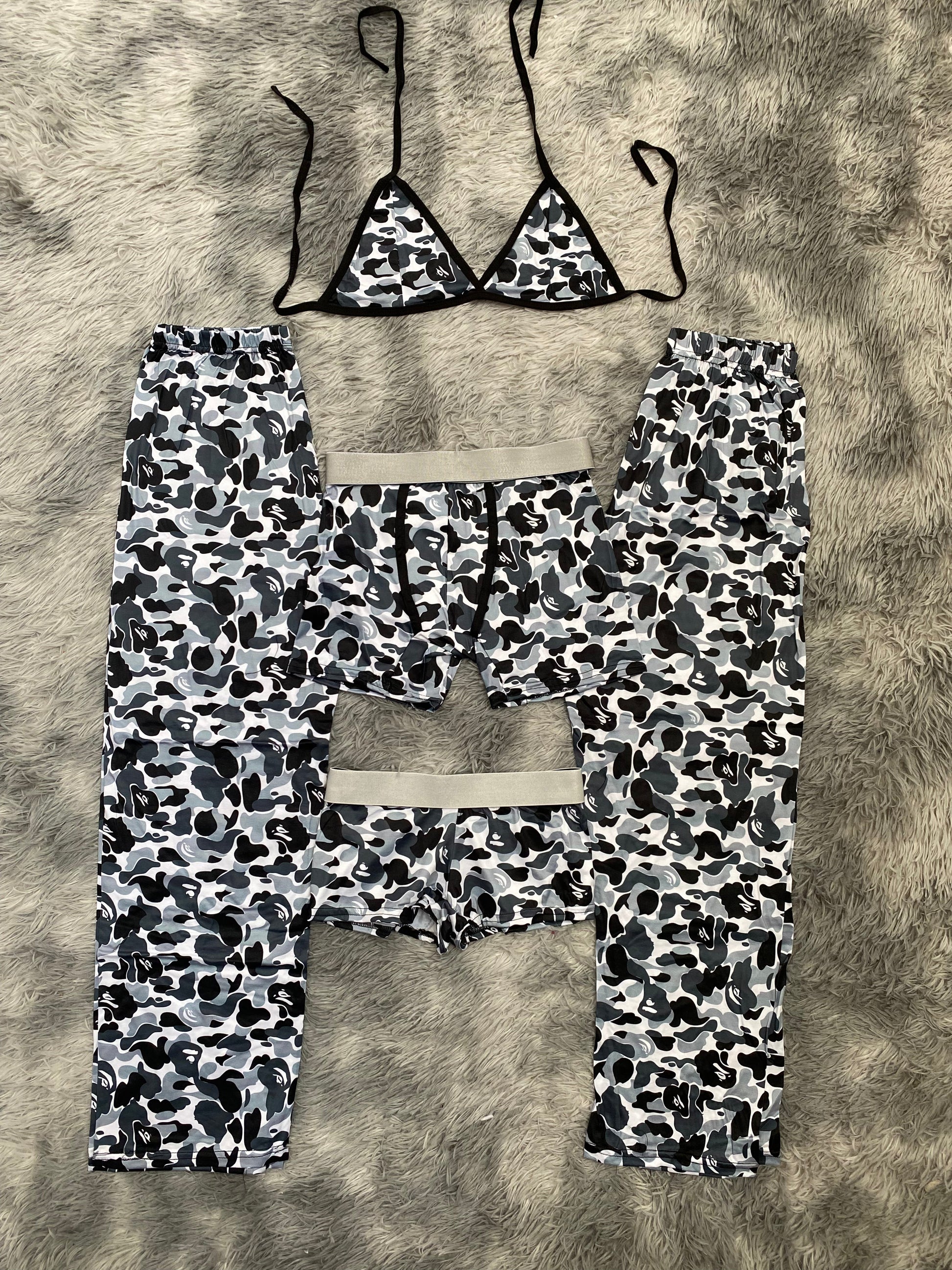Bape Gray 5 Piece PJ - Fundies