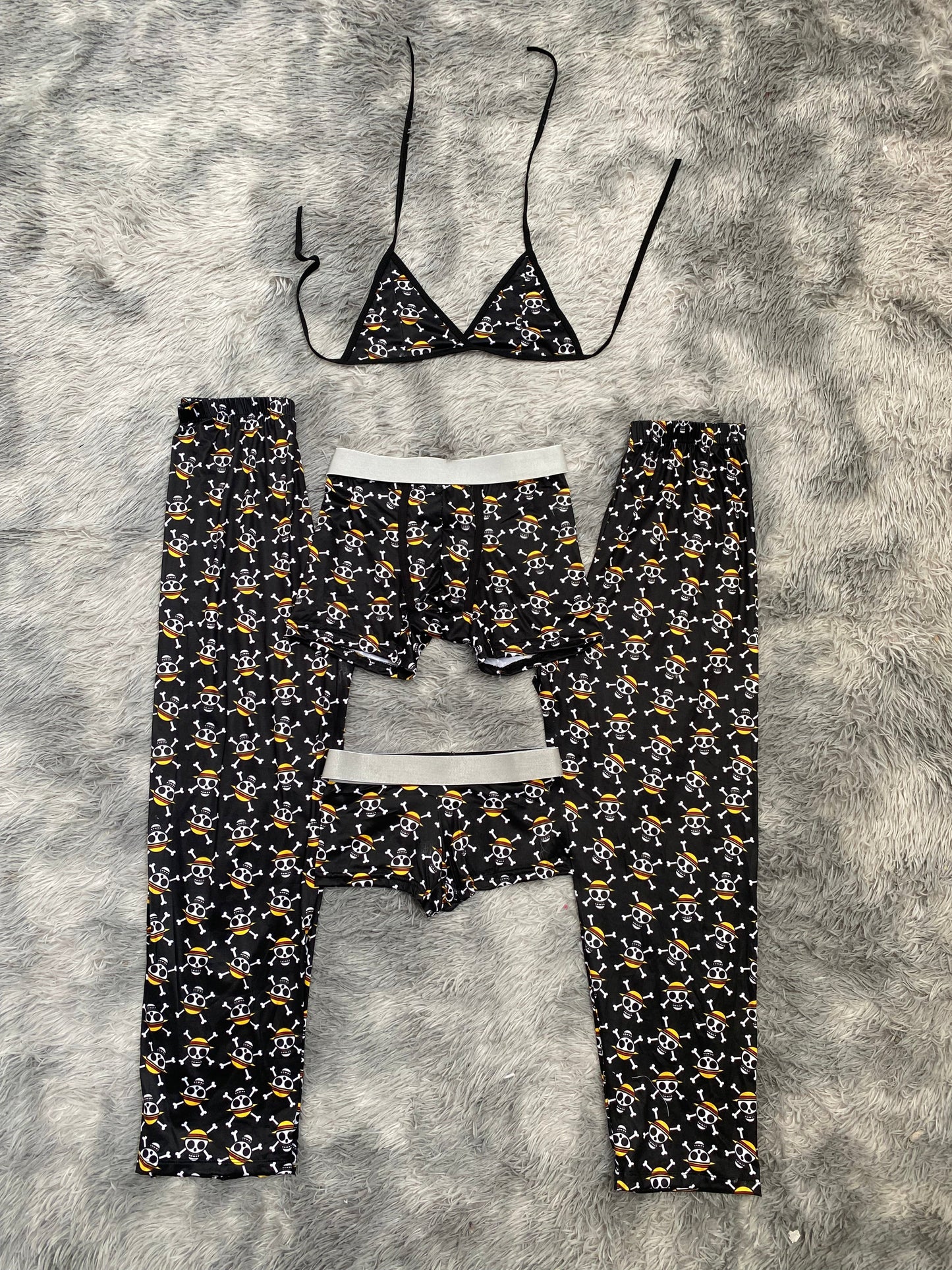 One Piece Skulls Chiquitas 5 Piece PJ - Fundies