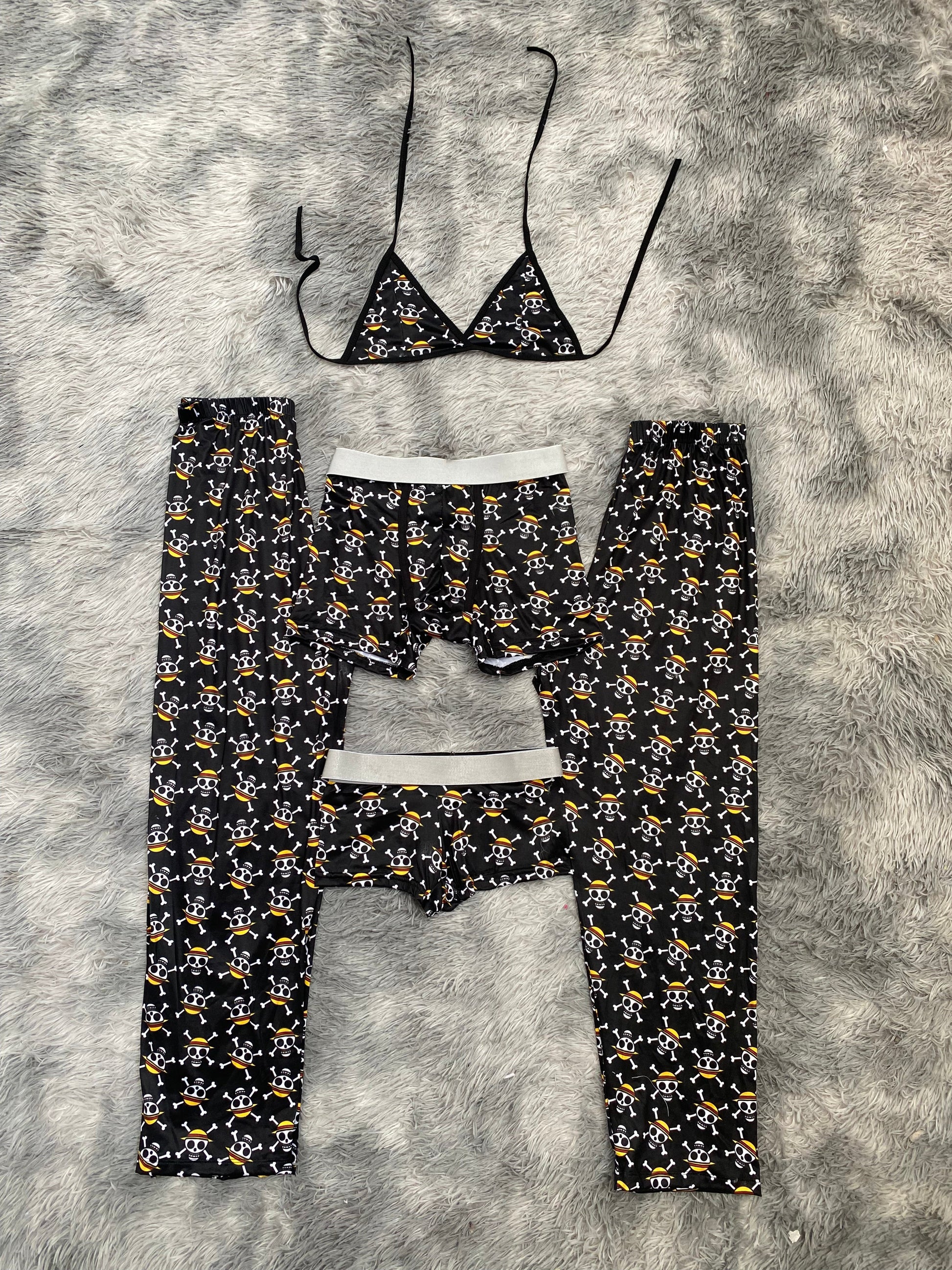 One Piece Skulls Chiquitas 5 Piece PJ - Fundies