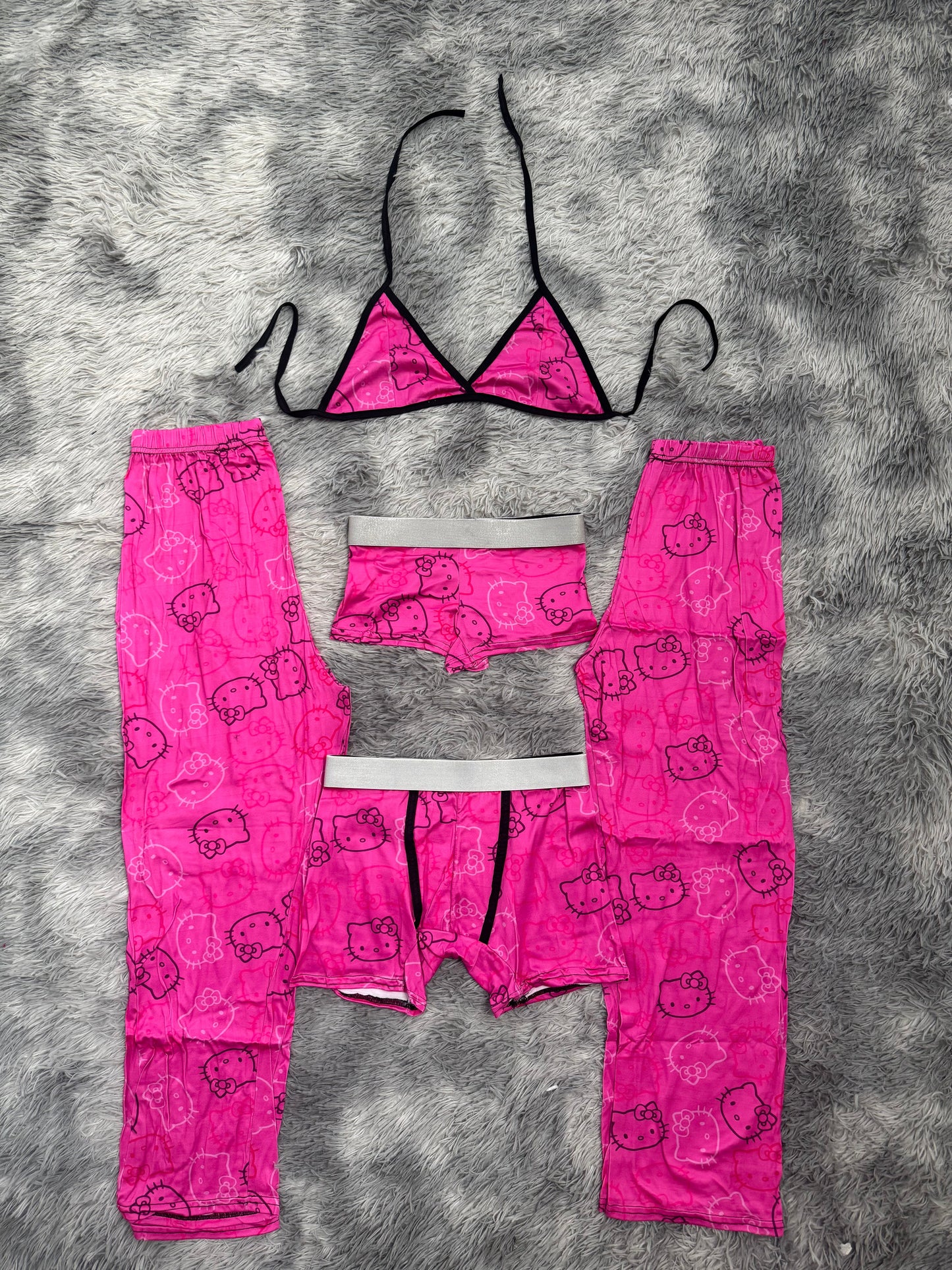 Kitty Faces Of Colors 5 Piece PJ - Fundies