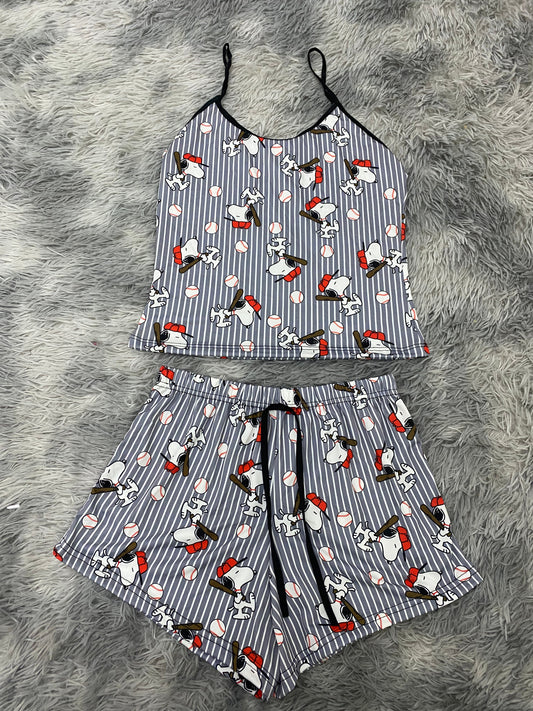 Snoopy Baseball Women's Pajama Set - Fundies
