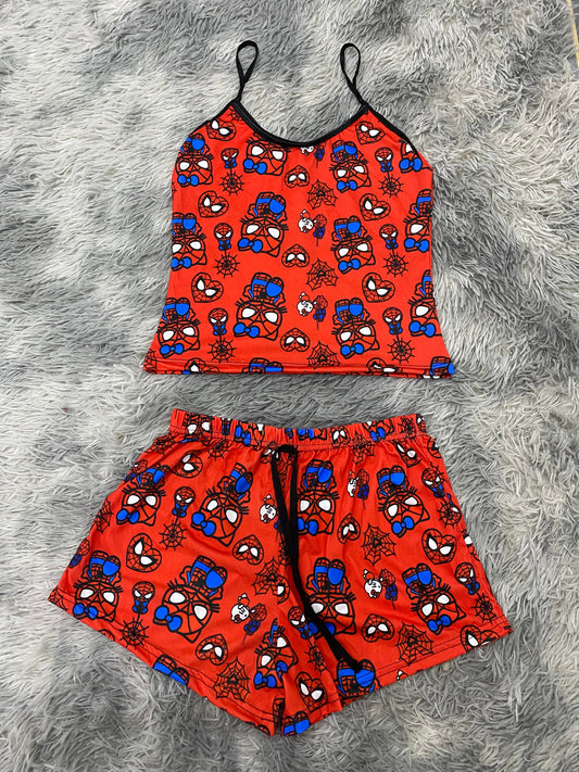 Spider Kitty Red Women's Pajama Set - Fundies