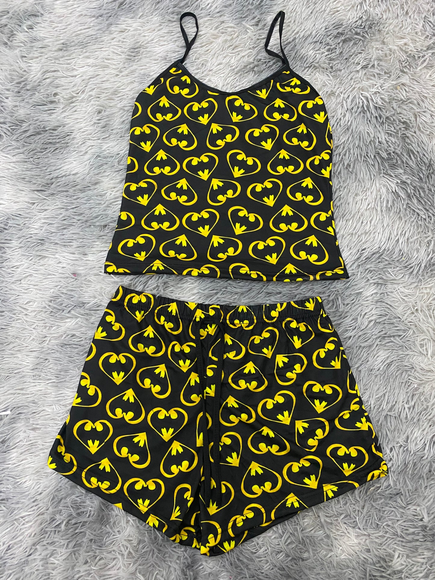 Batman Logo Hearts Women's Pajama Set - Fundies