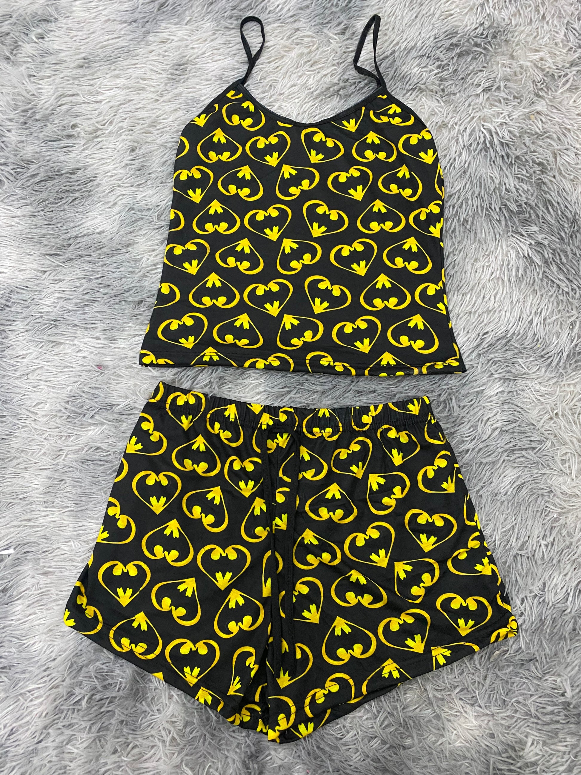 Batman Logo Hearts Women's Pajama Set - Fundies