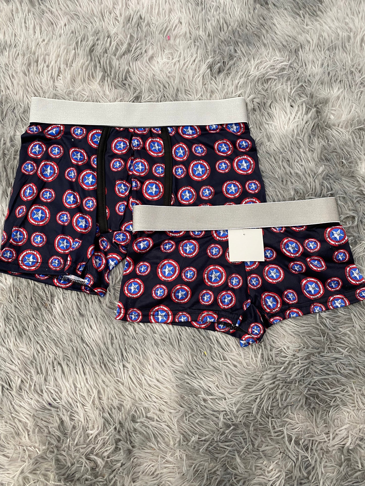 Captain America Shield Matching Boxer & Boxer Set for Couples