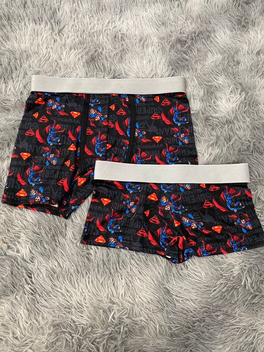 Superman Flying Matching Boxer & Boxer Set for Couples