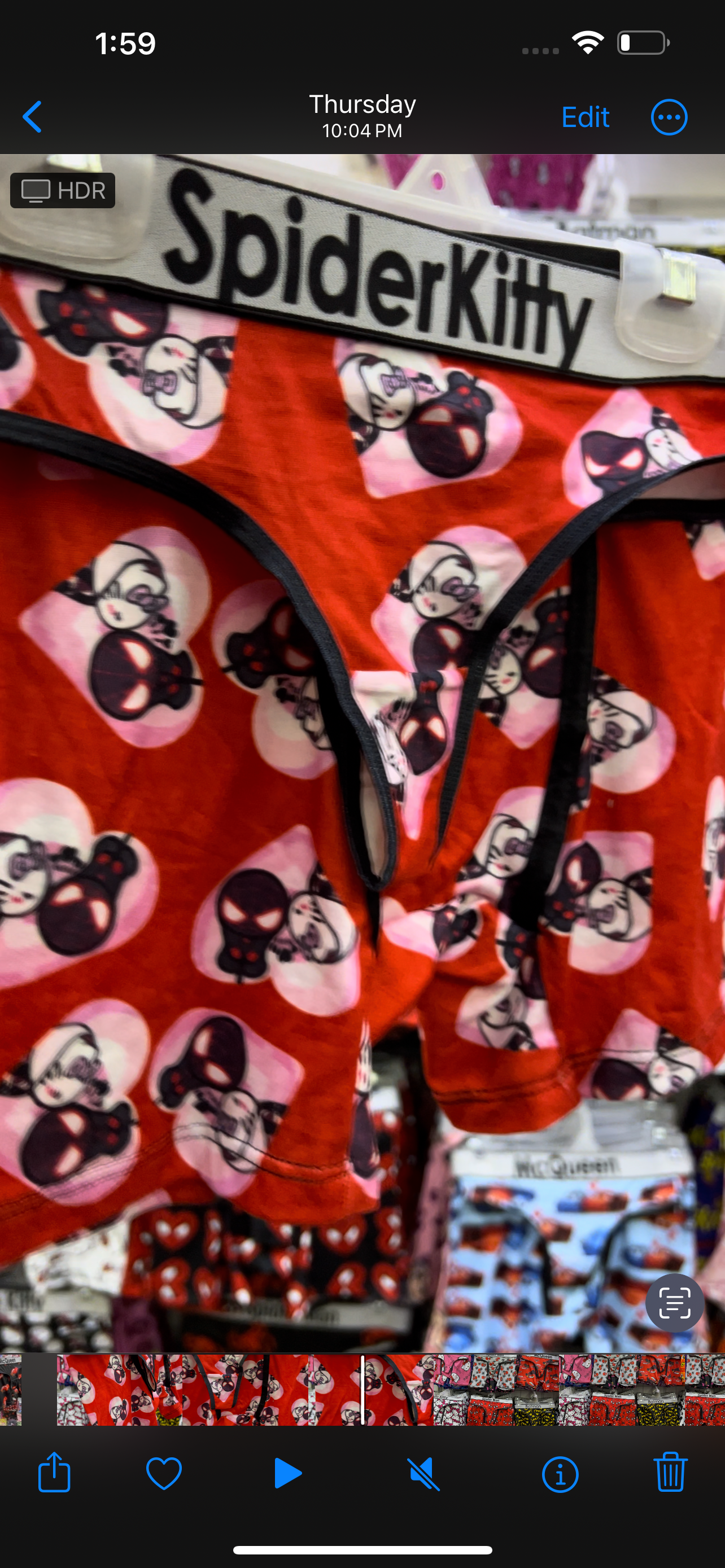 Spideykitty red matching couples underwear