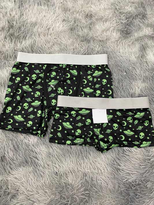 Aliens Matching Boxer & Boxer Set for Couples