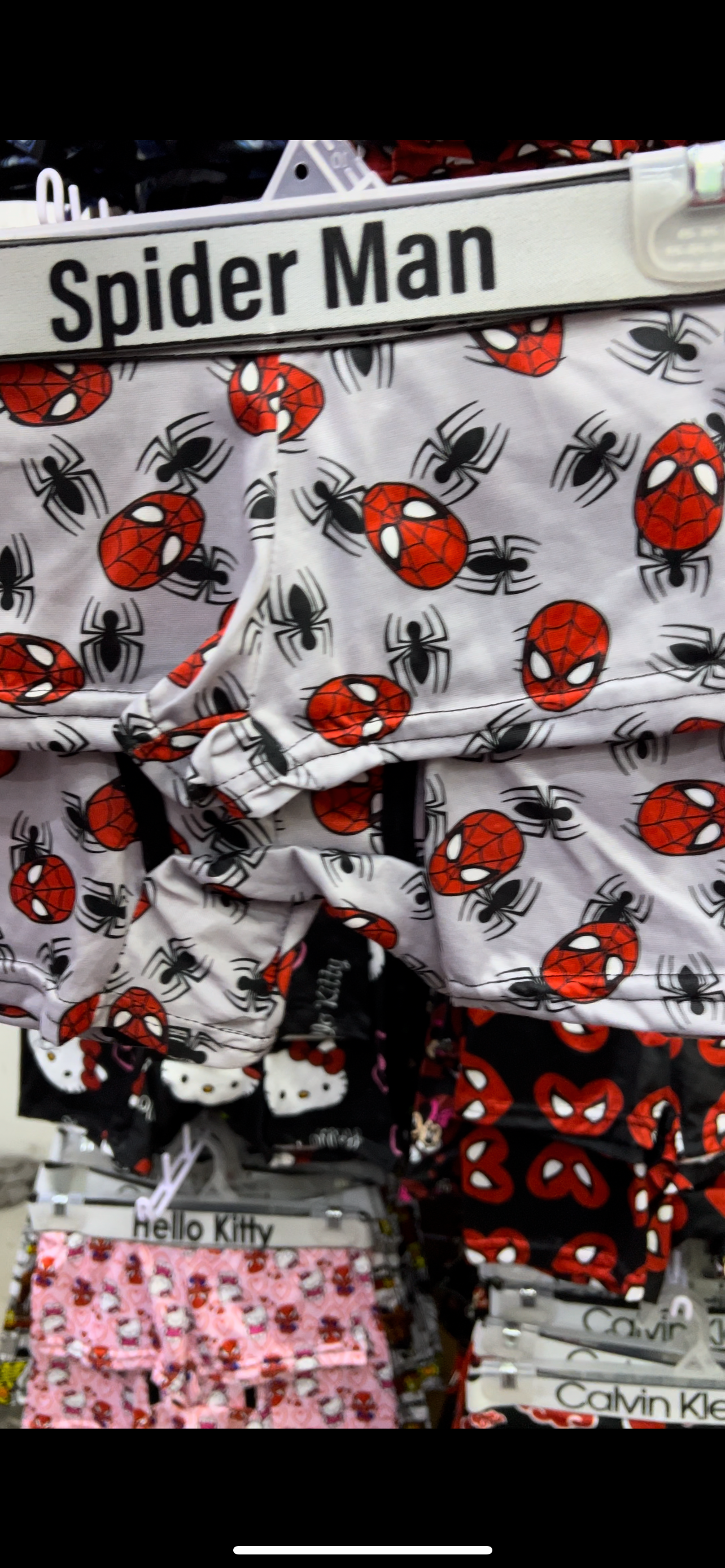 Spiderman grey couples boxer underwear