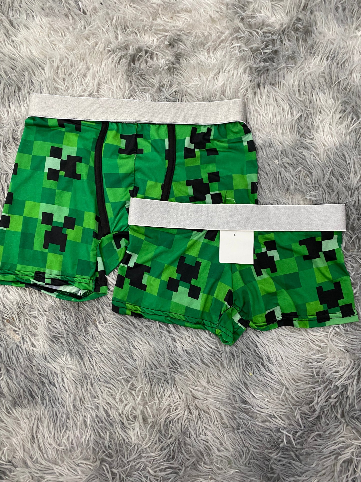 Minecraft Creeper Matching Boxer & Boxer Set for Couples