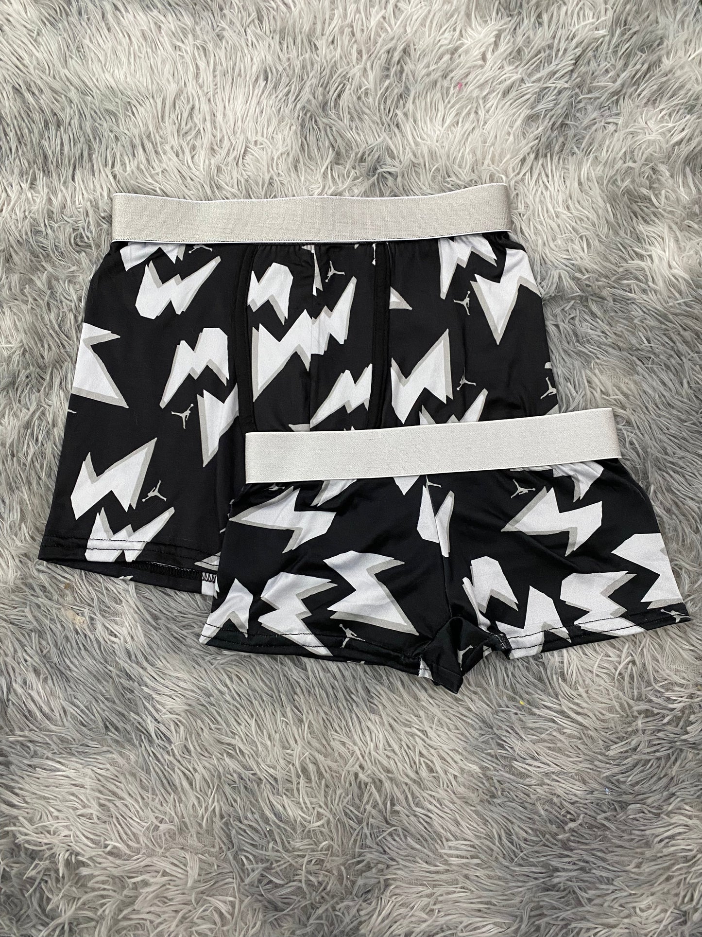 Jordan 23 Gray Matching Boxer & Boxer Set for Couples