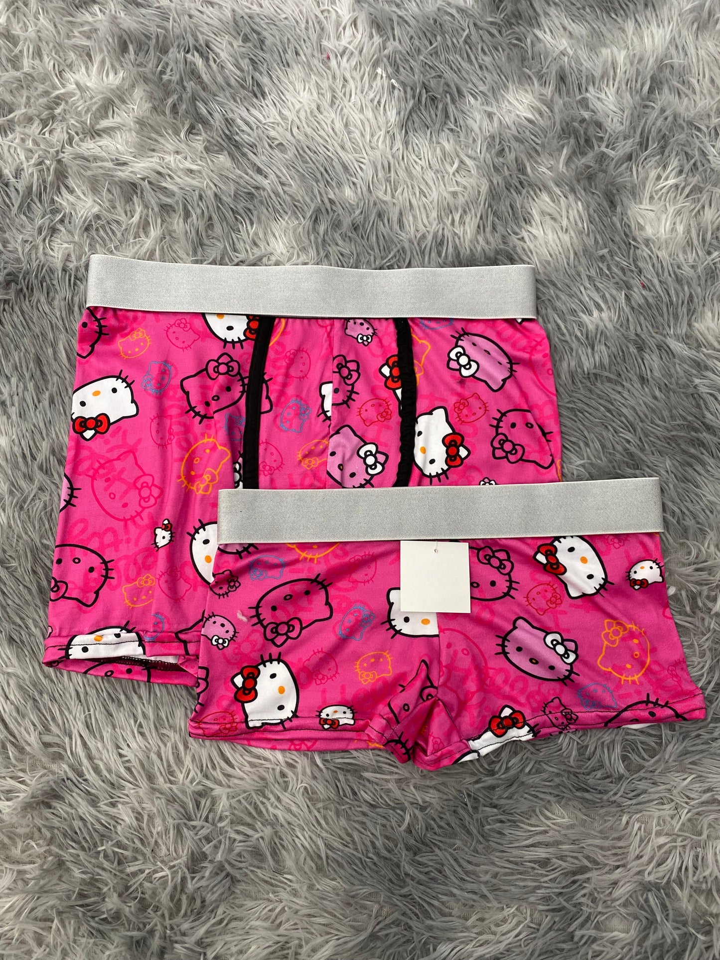 Hello Kitty Colorful Faces Pink Matching Boxer & Boxer Set for Couples
