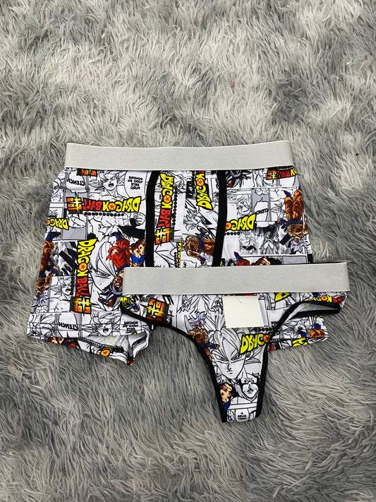 Dargon Ball Comic White Duo With Thong