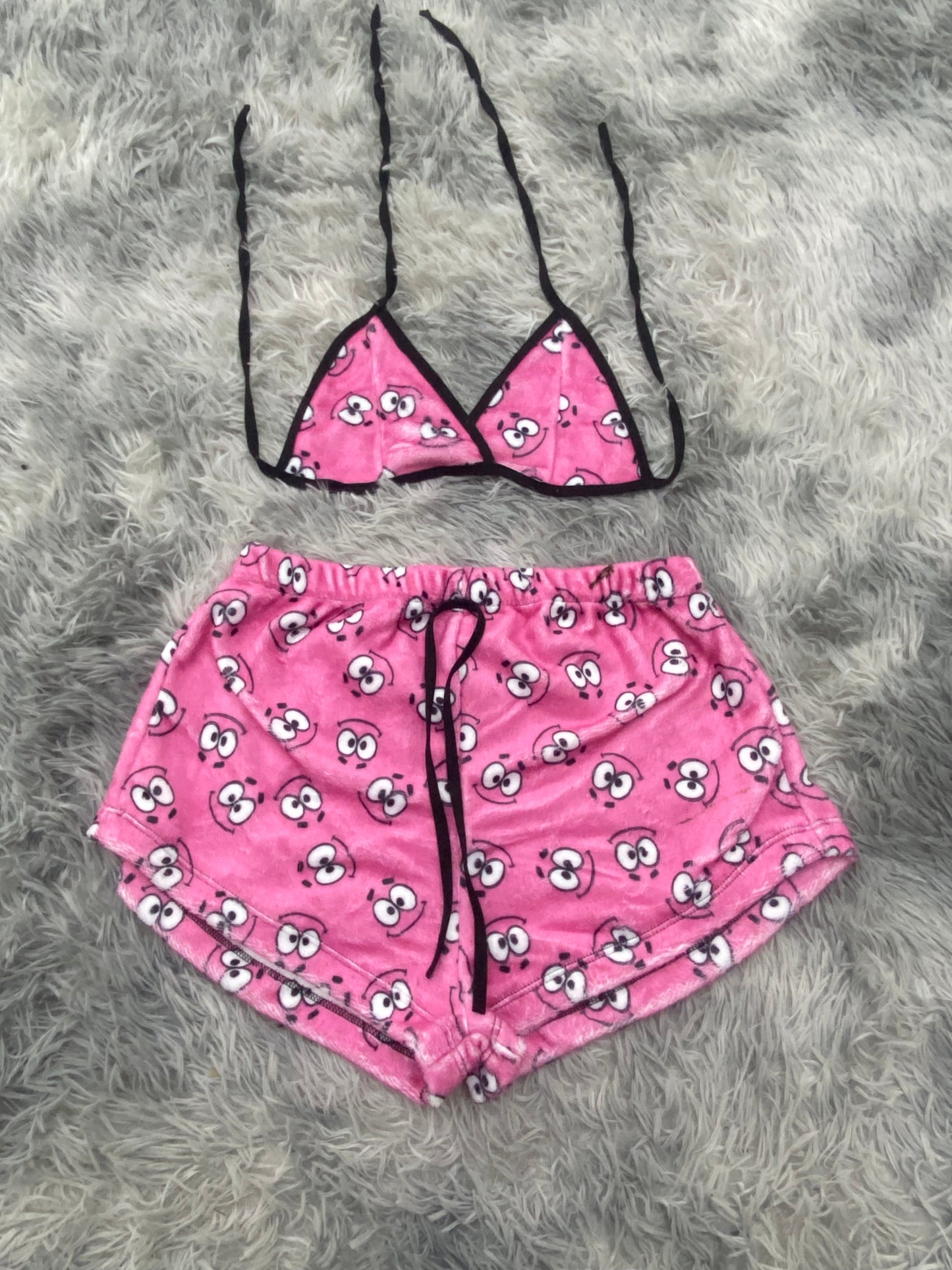 Patrick Face Plush Top & Shorts Set