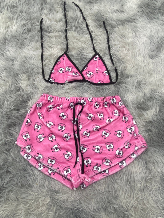 Patrick Face Plush Top & Shorts Set