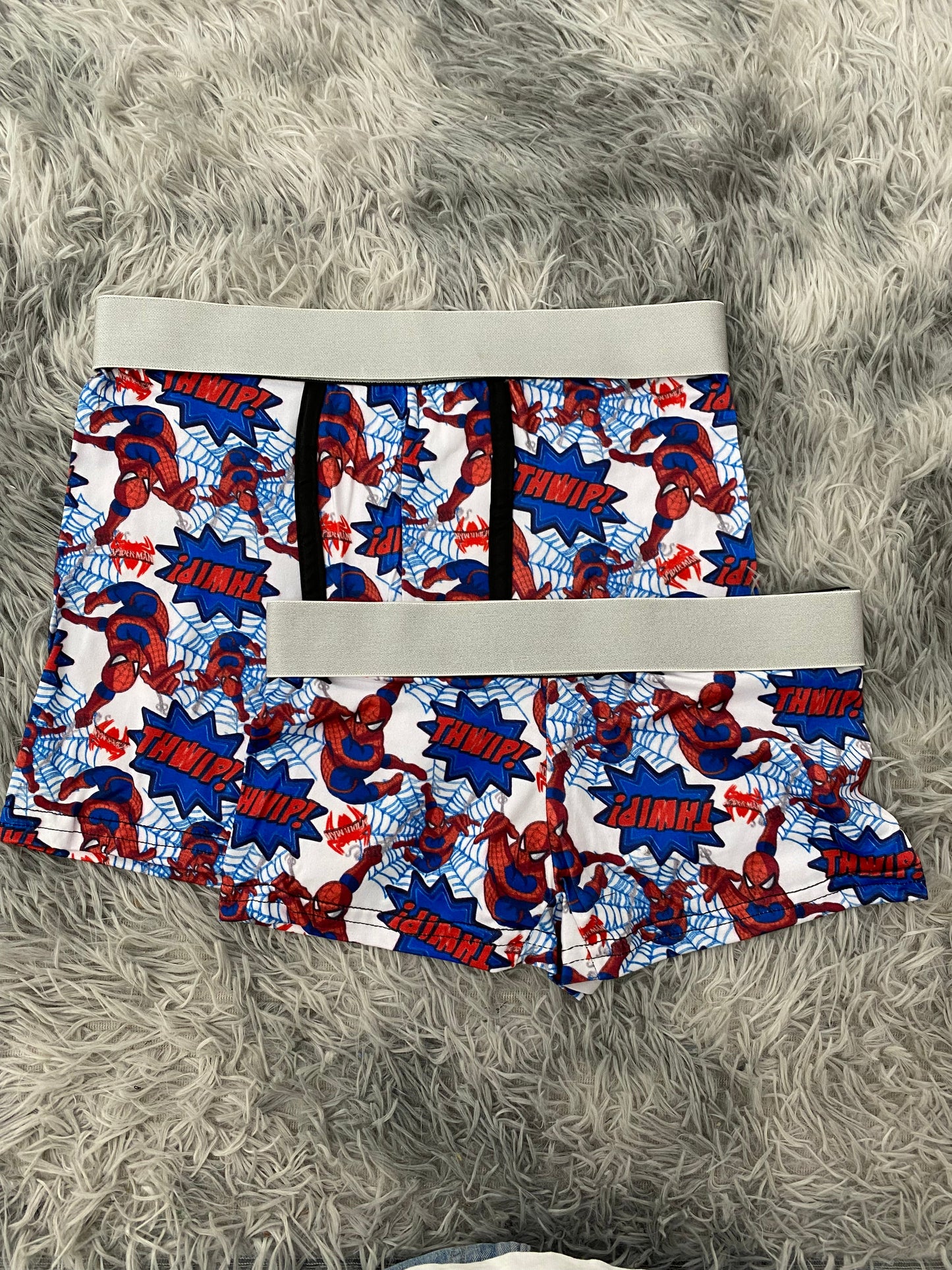 Spider-Man Web White Matching Boxer & Boxer Set for Couples