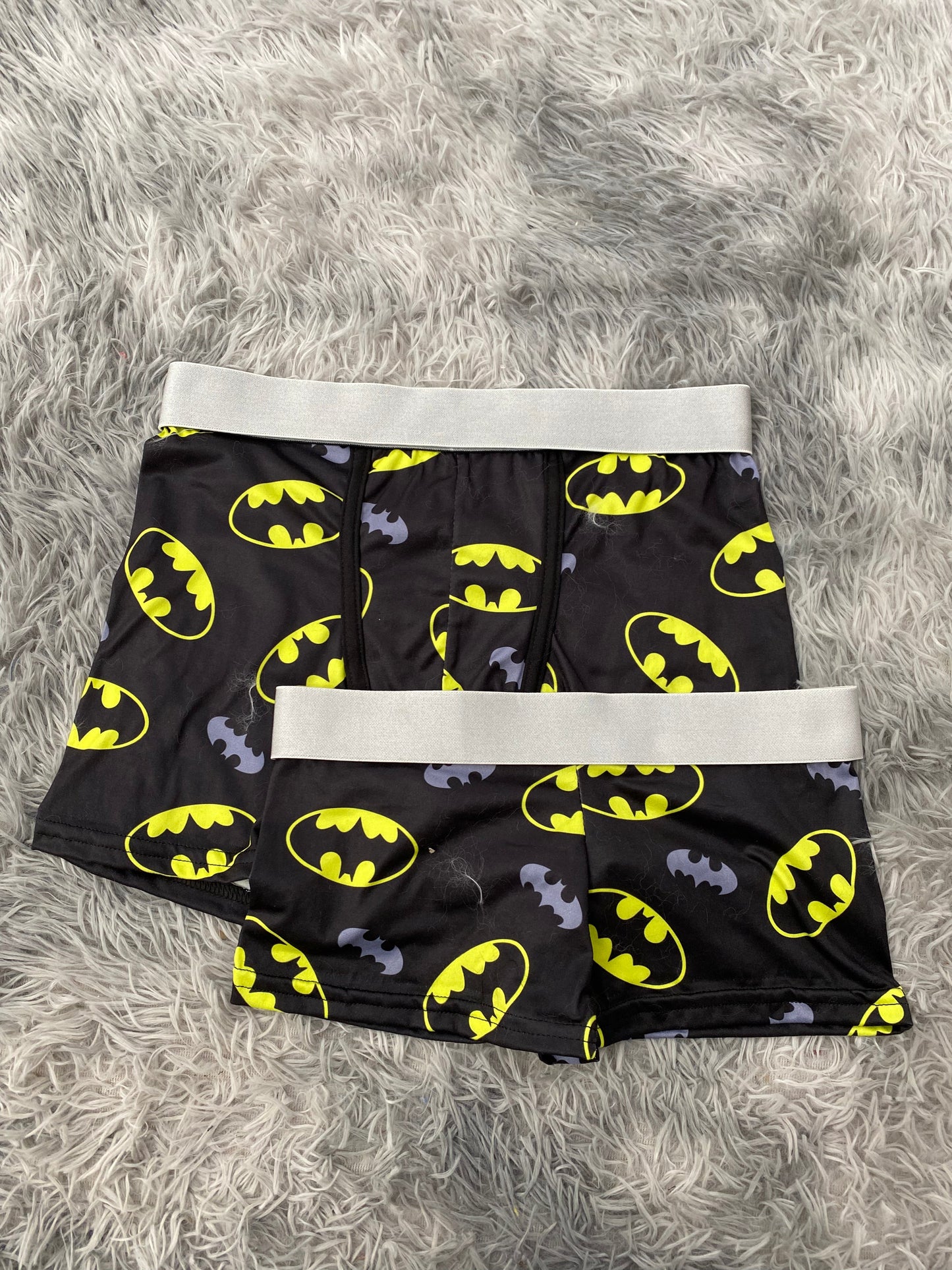 Batman Logo Gray & Yellow Matching Boxer & Boxer Set for Couples