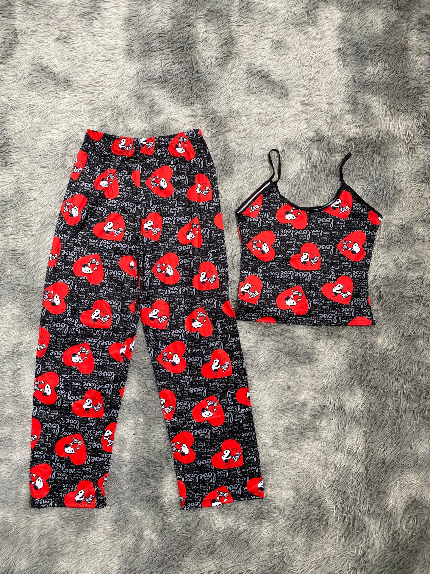 Snoopy Love Pajama Top & Pants Set