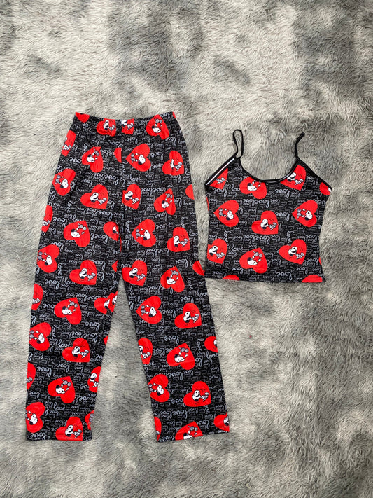 Snoopy Love Pajama Top & Pants Set