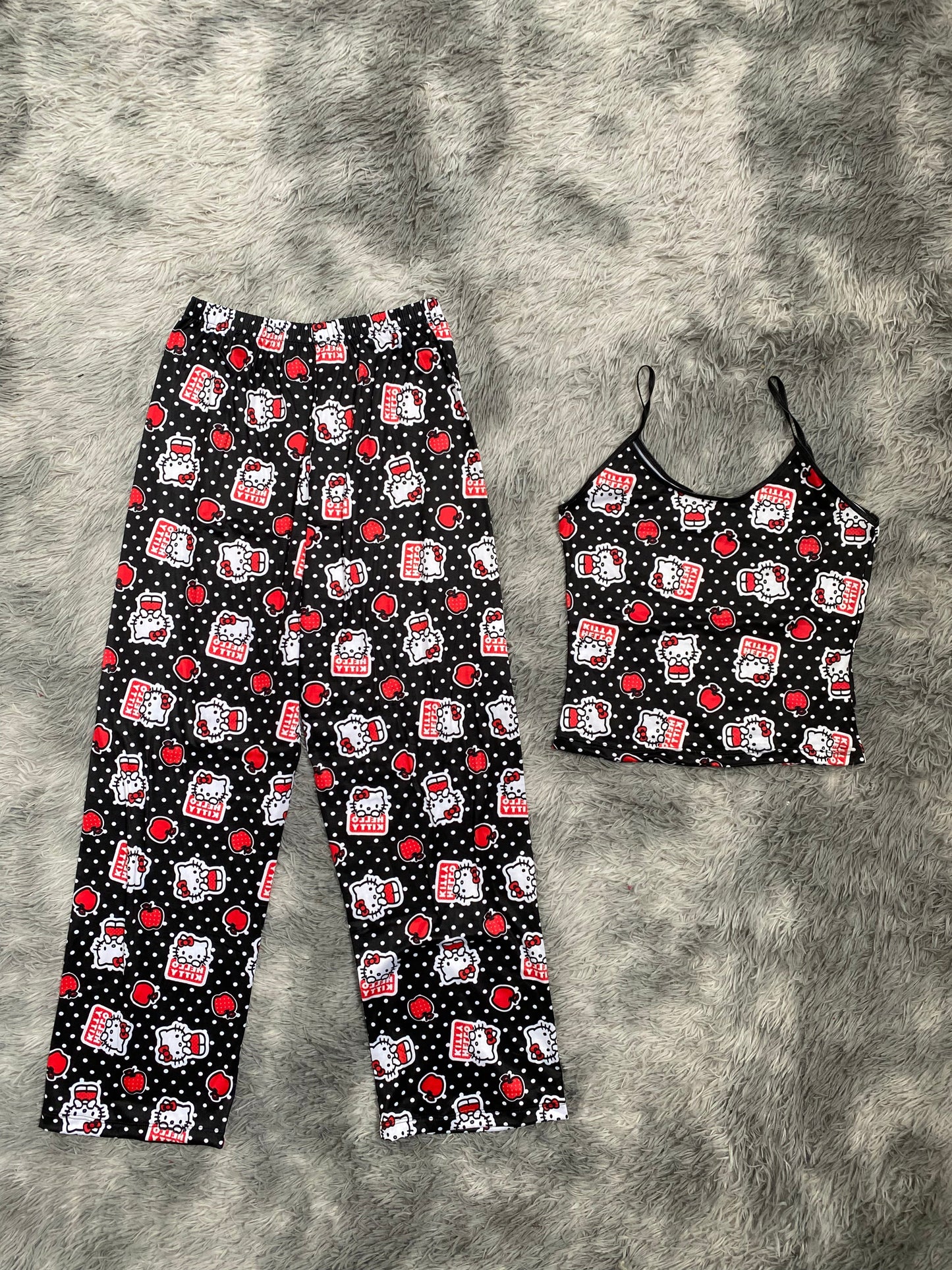 Hello Kitty Dots & Apples Pajama Top & Pants Set