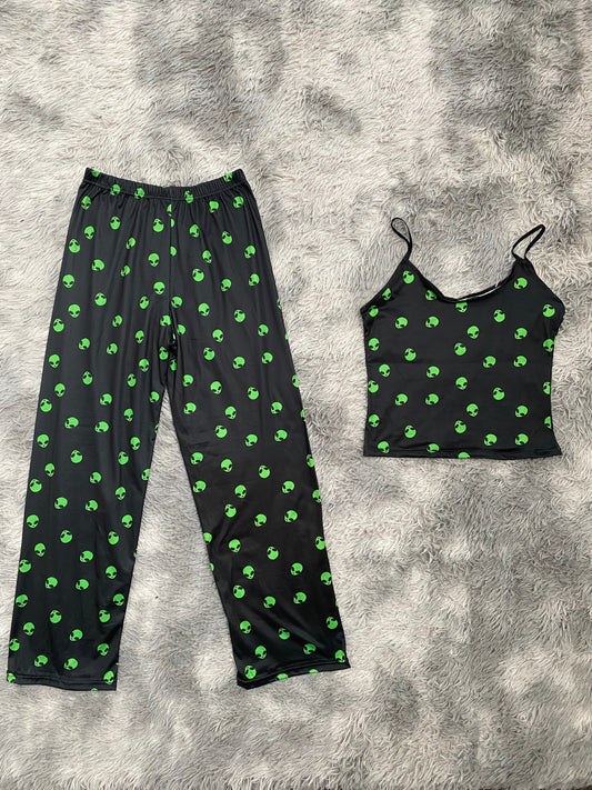 Aliens Pajama Top & Pants Set