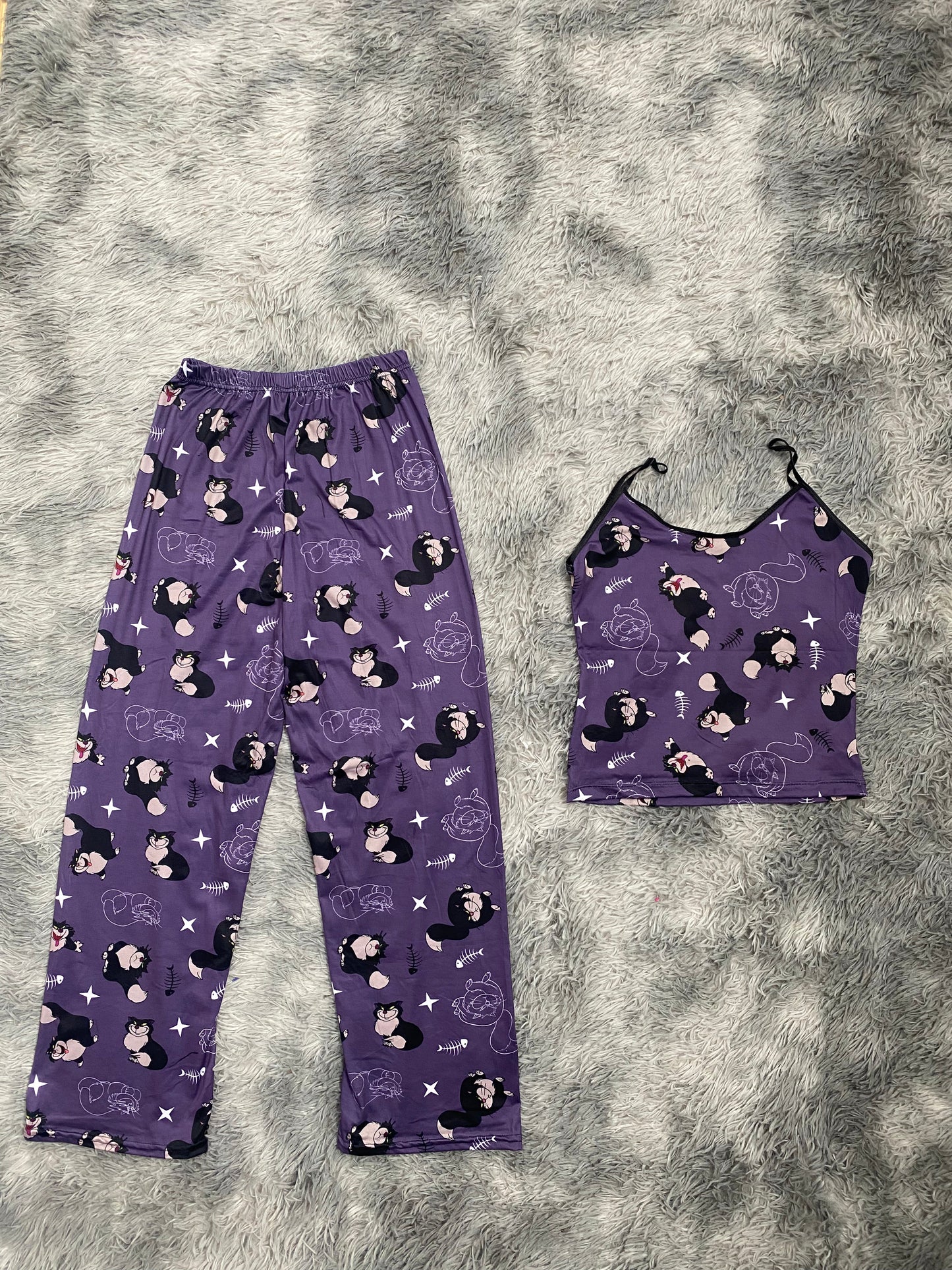 Lucifer Cat Pajama Top & Pants Set