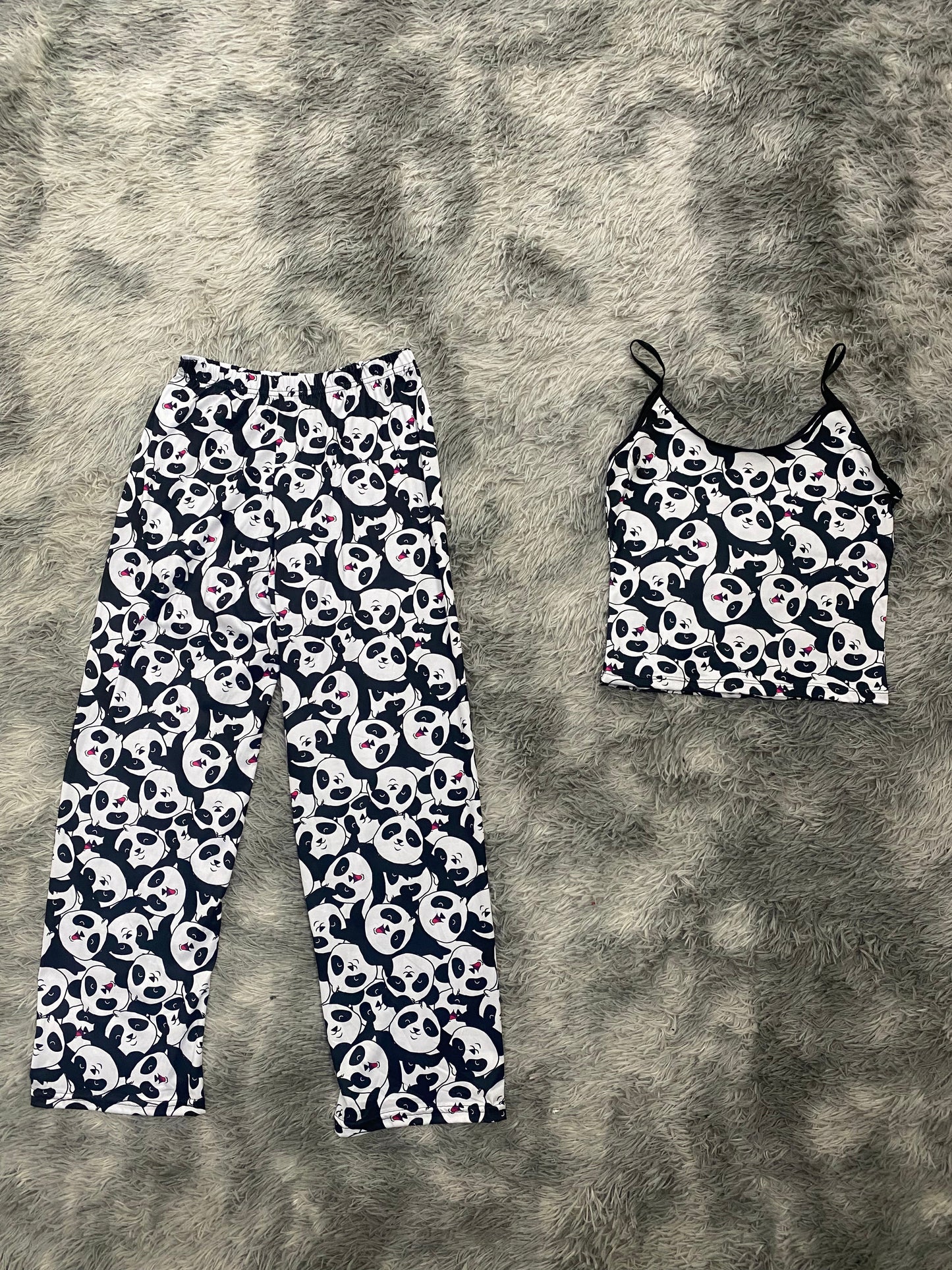 Pandas Pajama Top & Pants Set