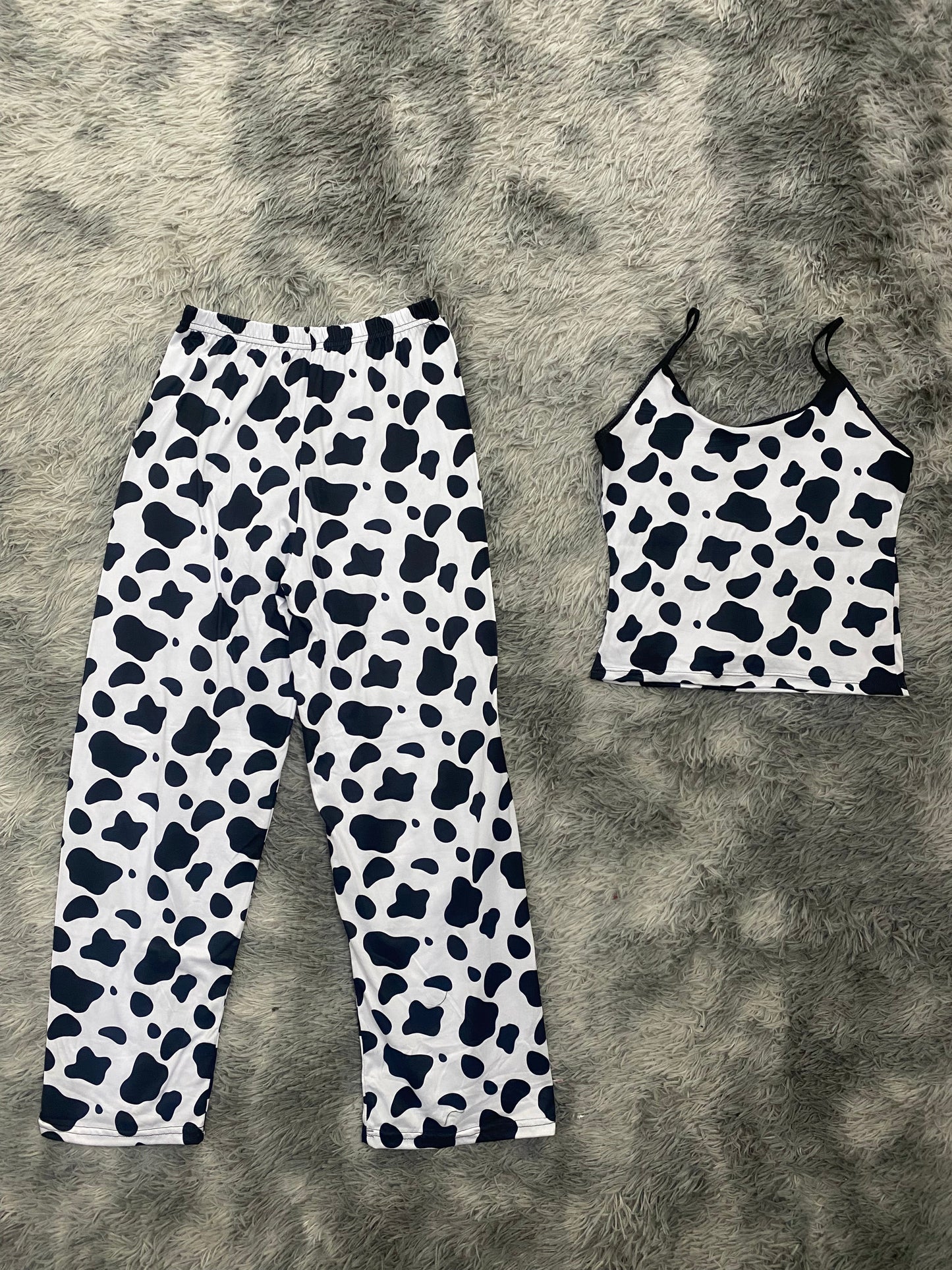 Cow Pajama Top & Pants Set