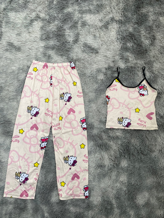 Hello Kitty Beige Women's Pajama Set