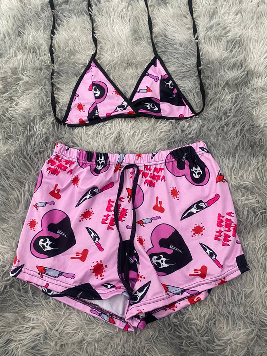 Scream Pink Top & Shorts Set