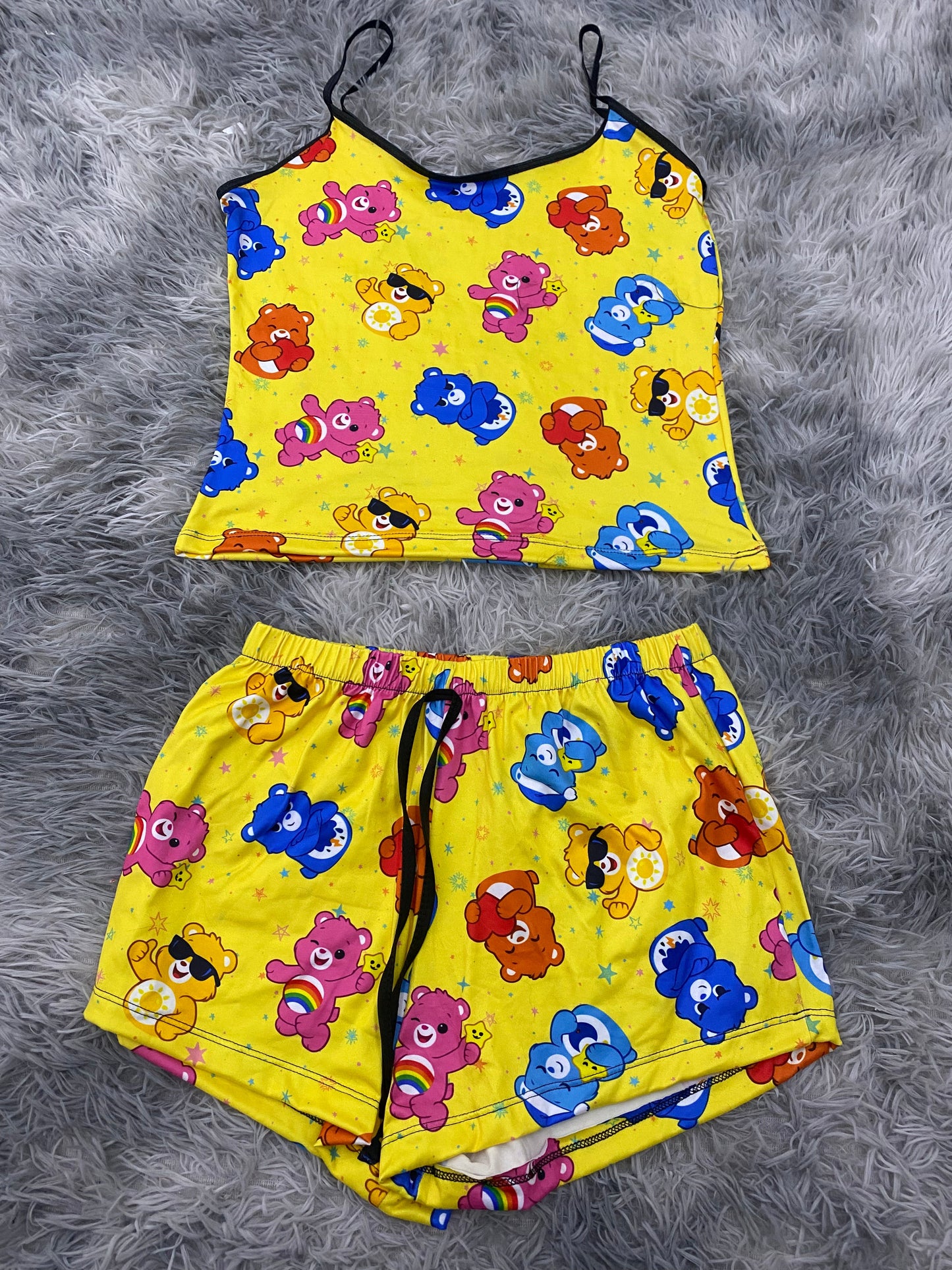 Care Bears Yellow Pajama Top & Shorts Set