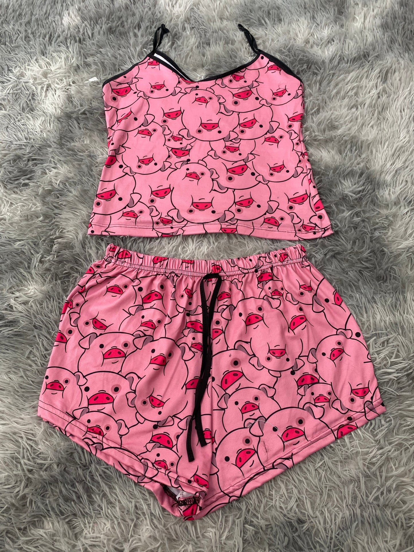 Piggy Pajama Top & Shorts Set