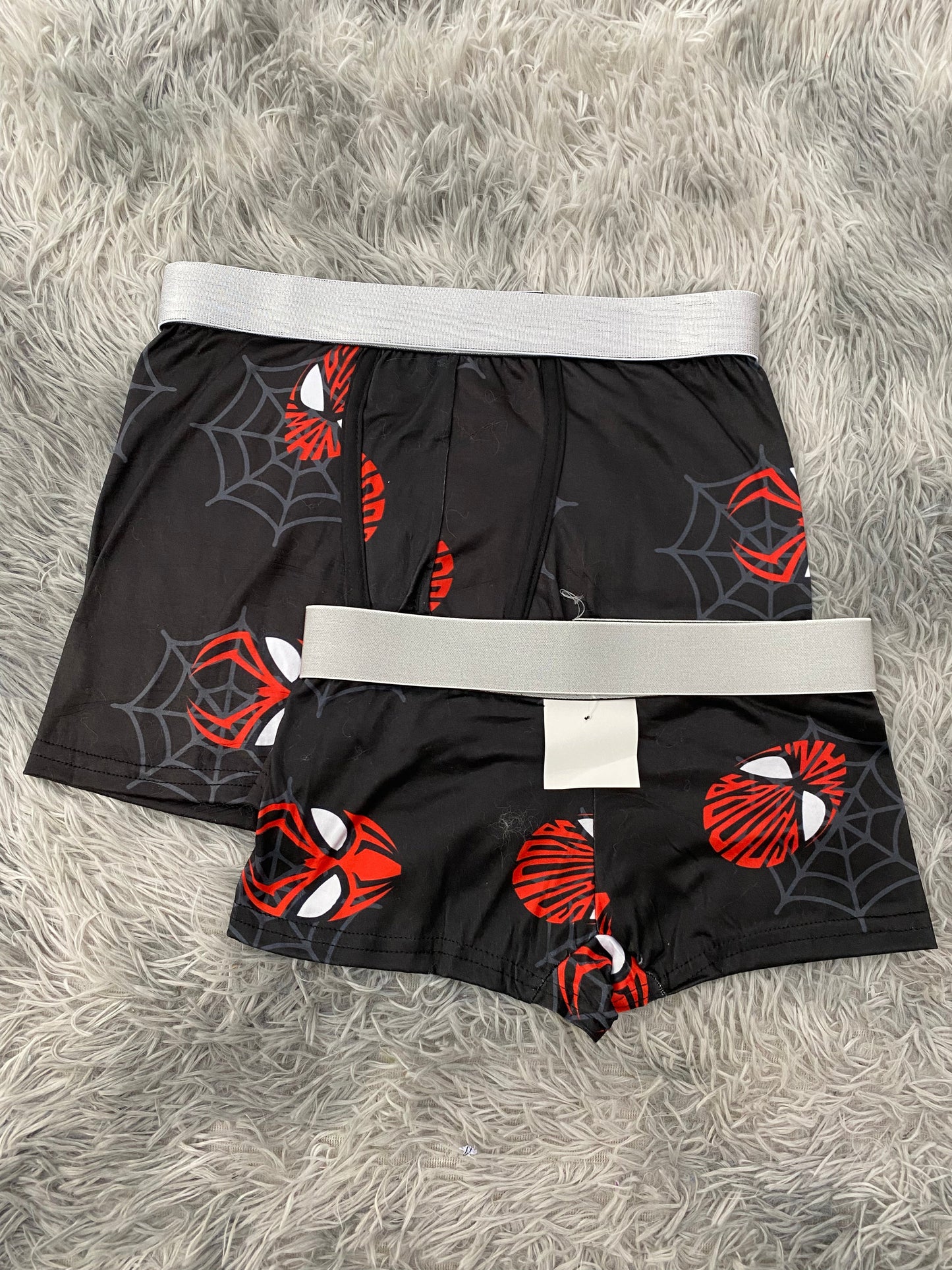 Spider Man Face & Letters Matching Boxers