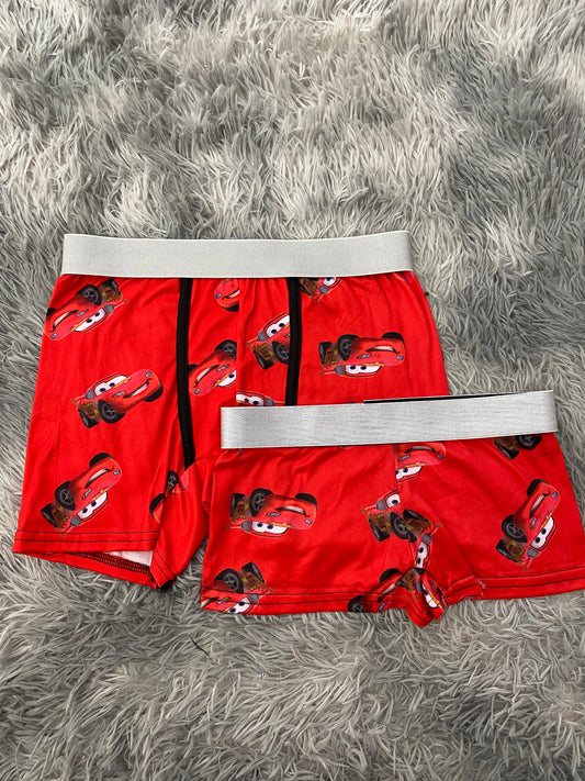 Mcqueen Red Matching Boxers