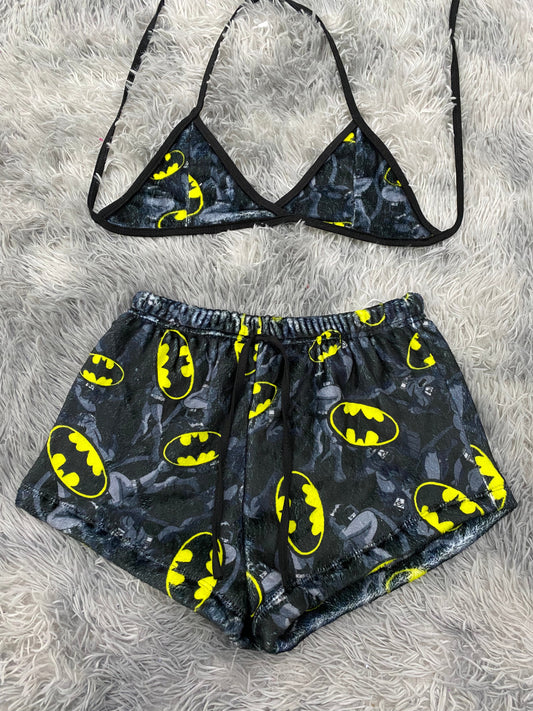 Batman & Logo Top & Shorts Set