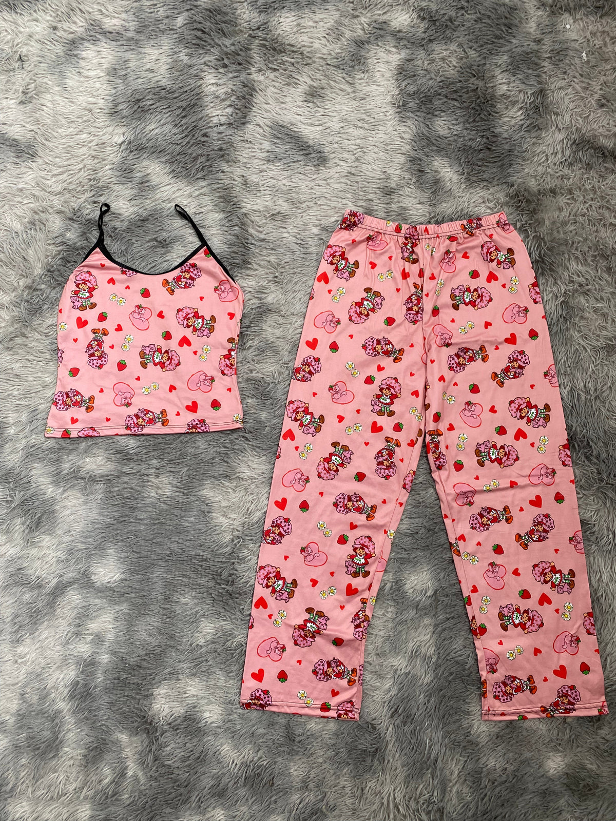 Strawberry Shortcake And Cat Women's Pajama Set