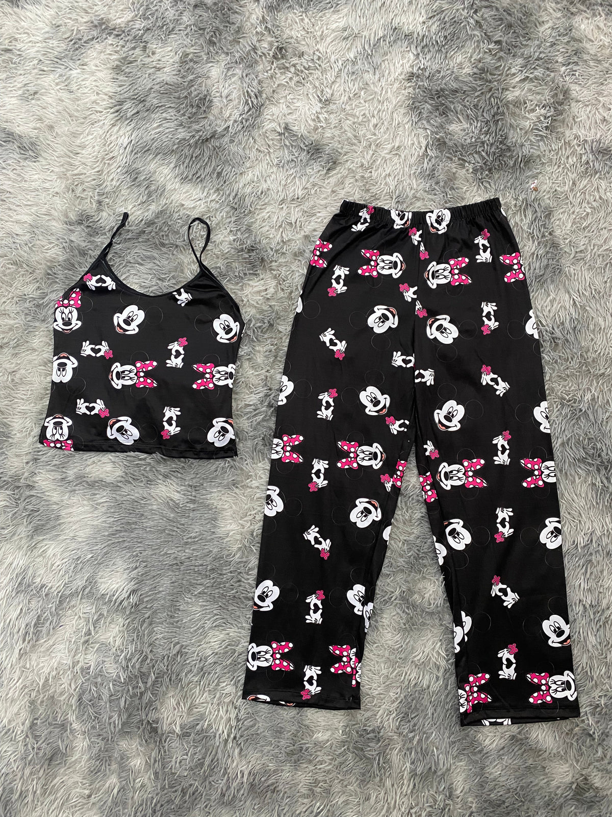 Mickey And Minnie Women's Pajama Set