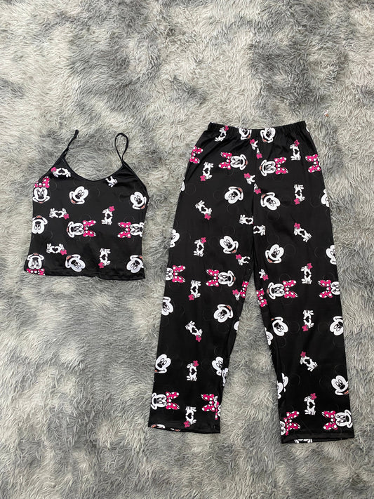 Mickey And Minnie Women's Pajama Set