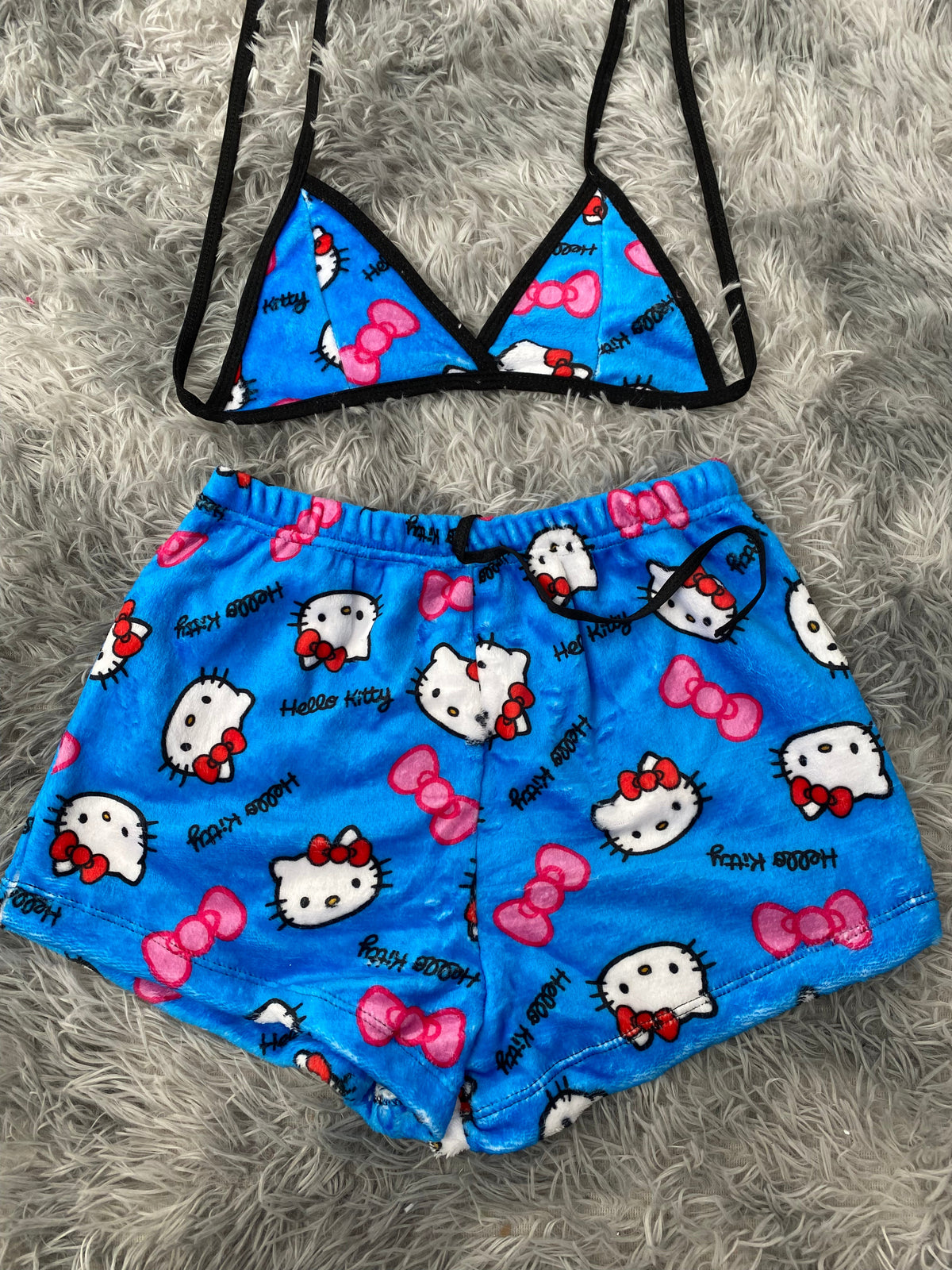 Hello Kitty Background Blue Matching Top & Short