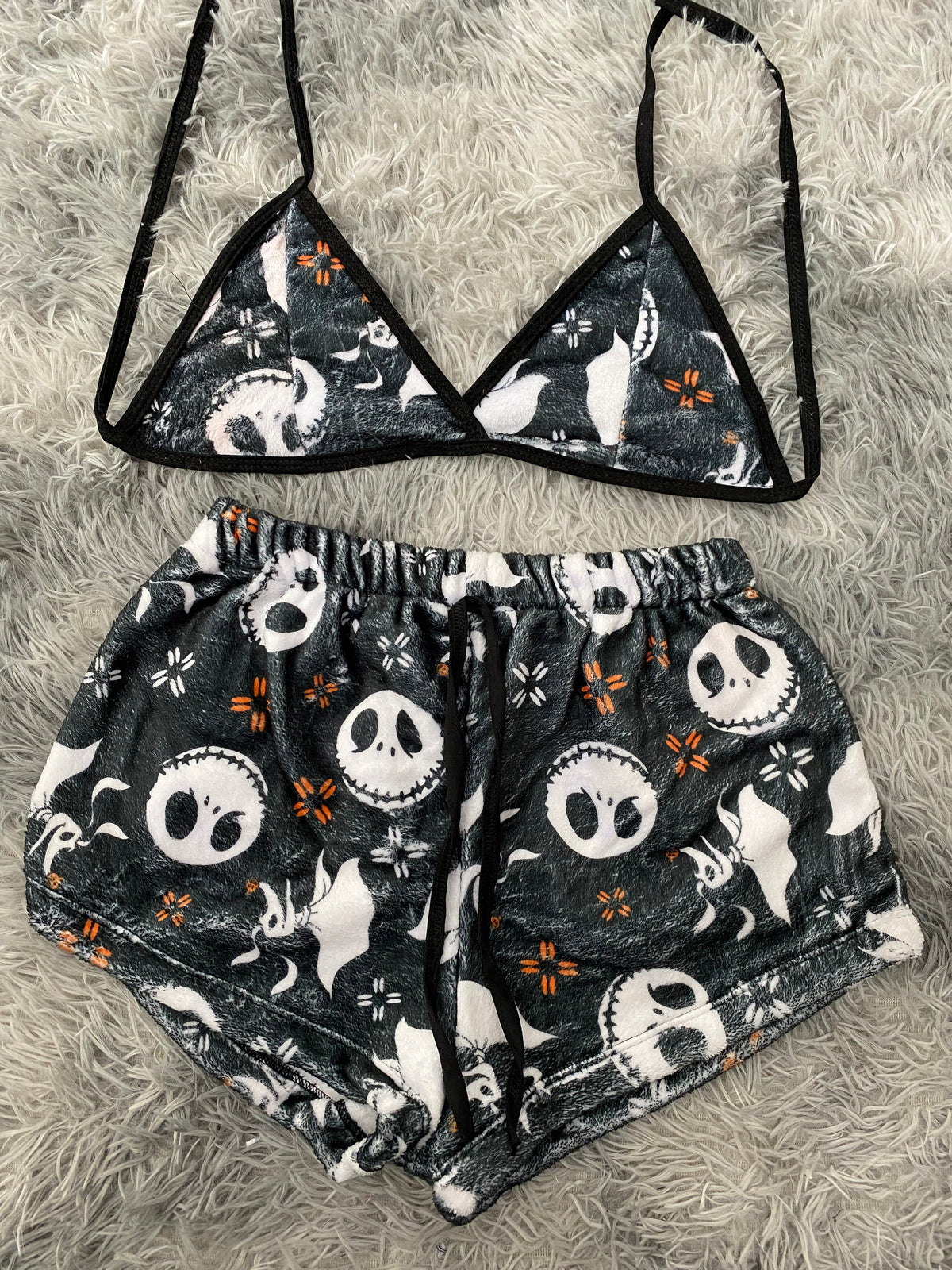 Jack Halloween & Sparkles Orange Top And Short - Plush