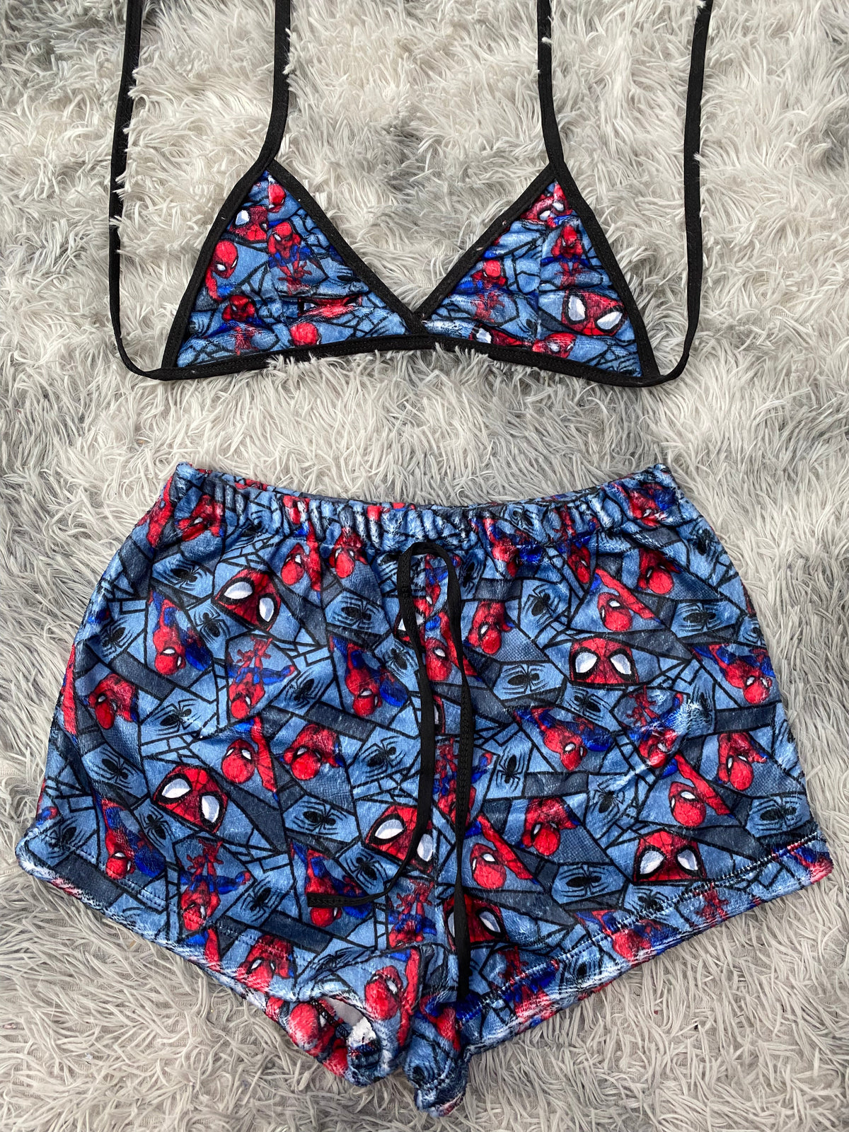Spidey Gray & Spiders Matching Top & Short