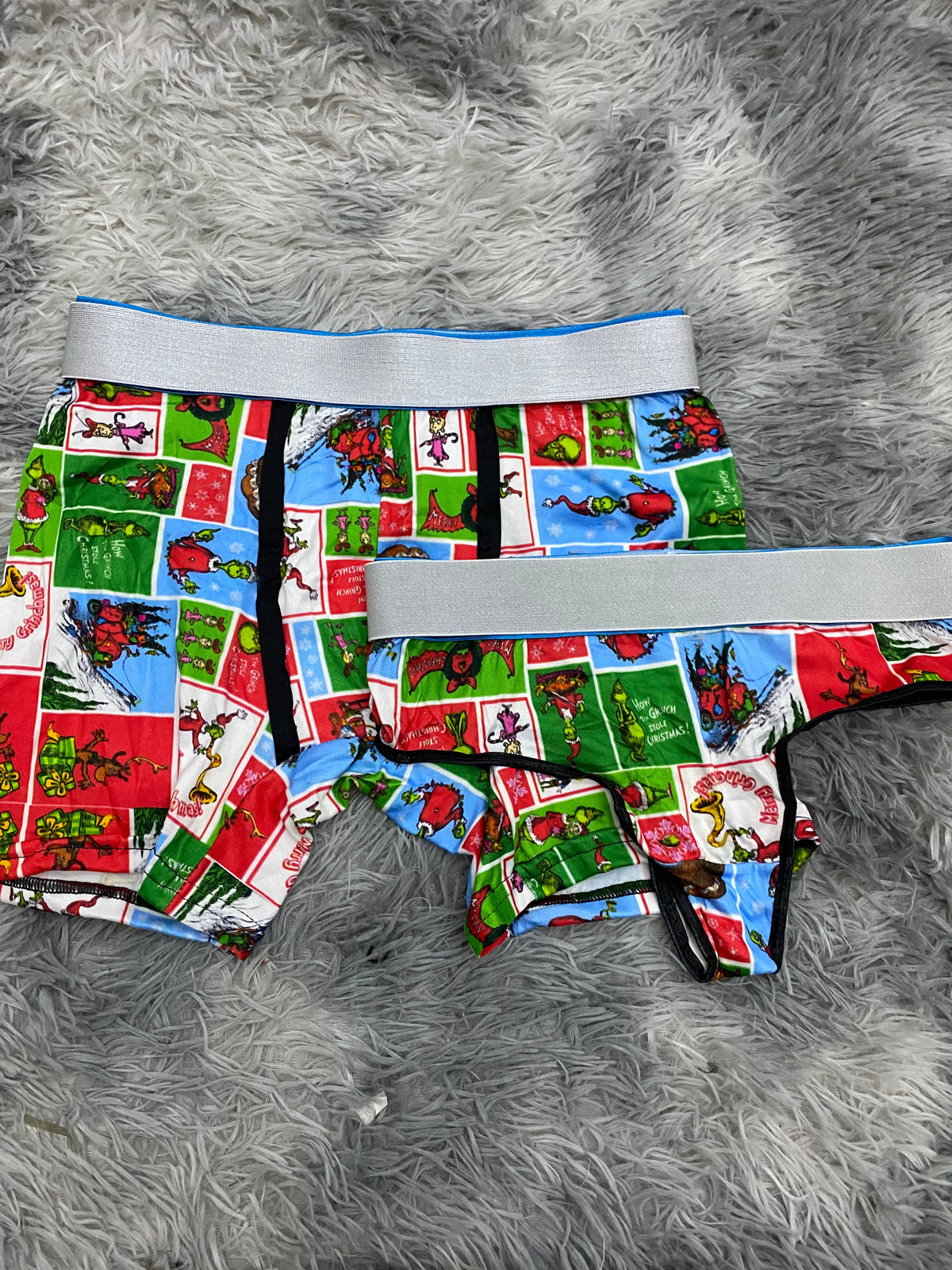 Stitc Plaid Matching Boxers