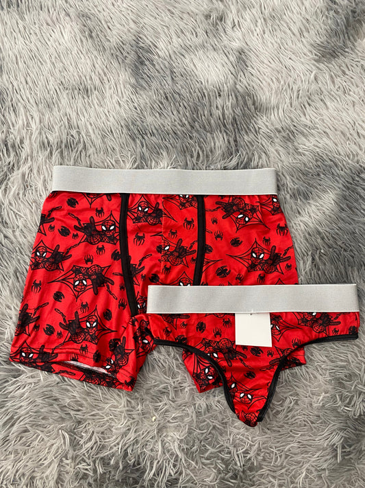 Spidey Web Red Matching Boxer & Thong