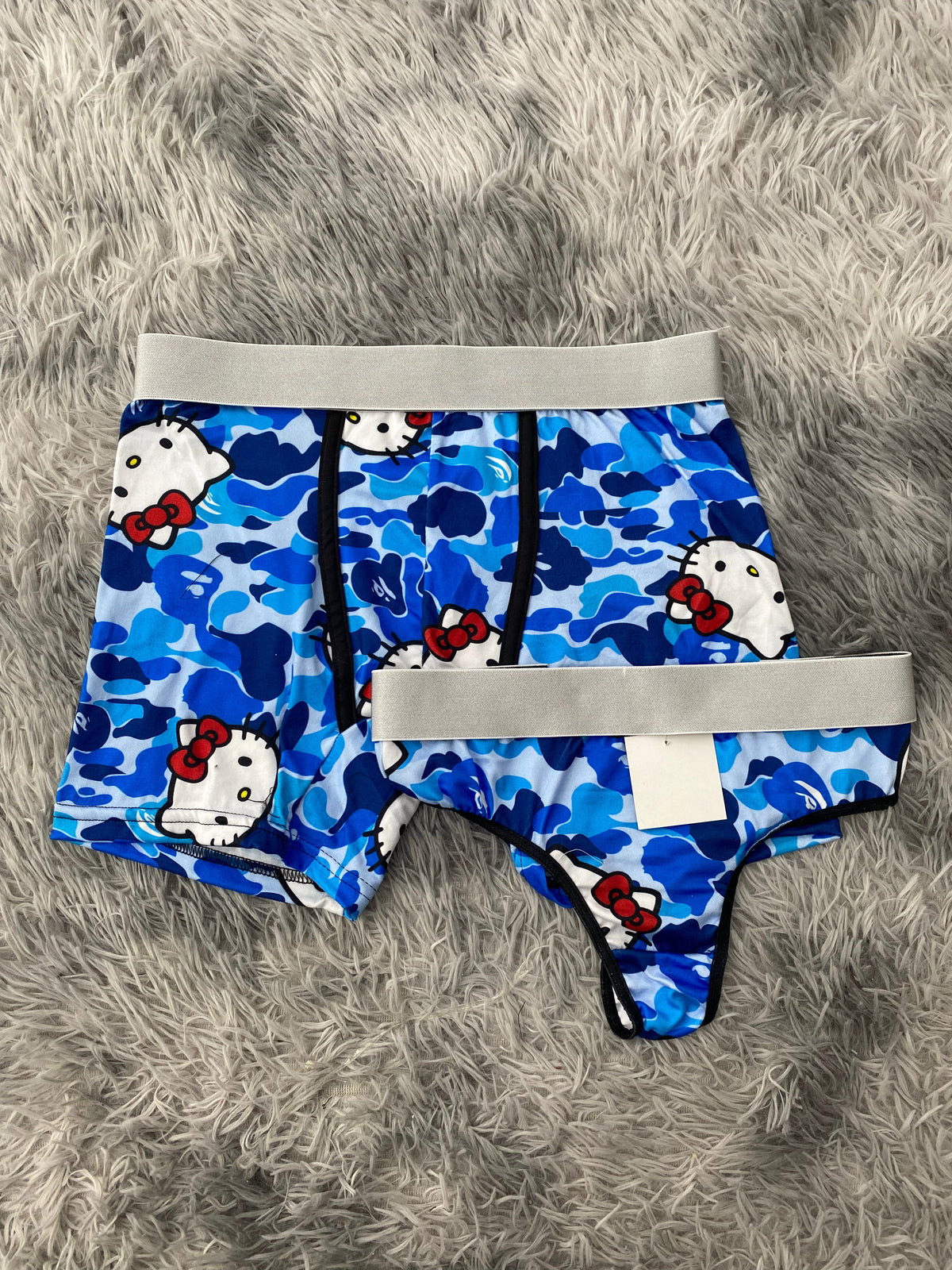 Kitty Camo Blue Duo With Thong