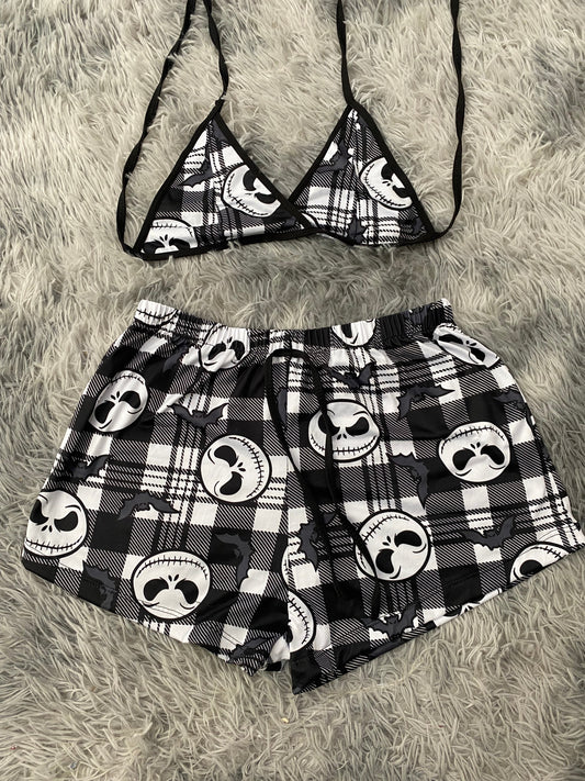 Jack Plaid Striped Top And Short PJs