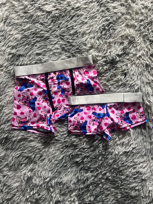 Stitch pink Boxer Matching Set 💙