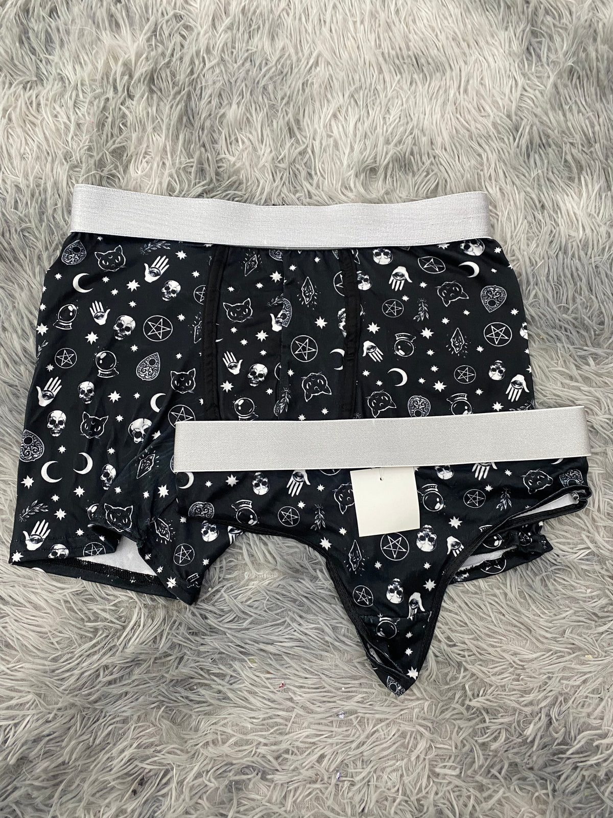 Cat Black & Skulls Duo With Thong