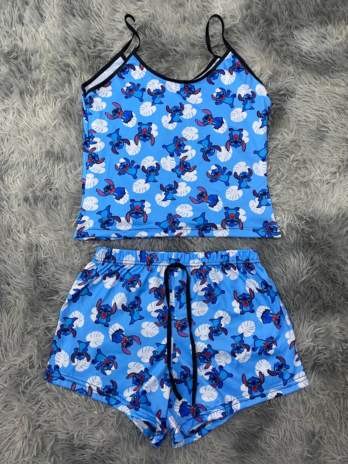 Stitch With Flowers Women's Pajama Set