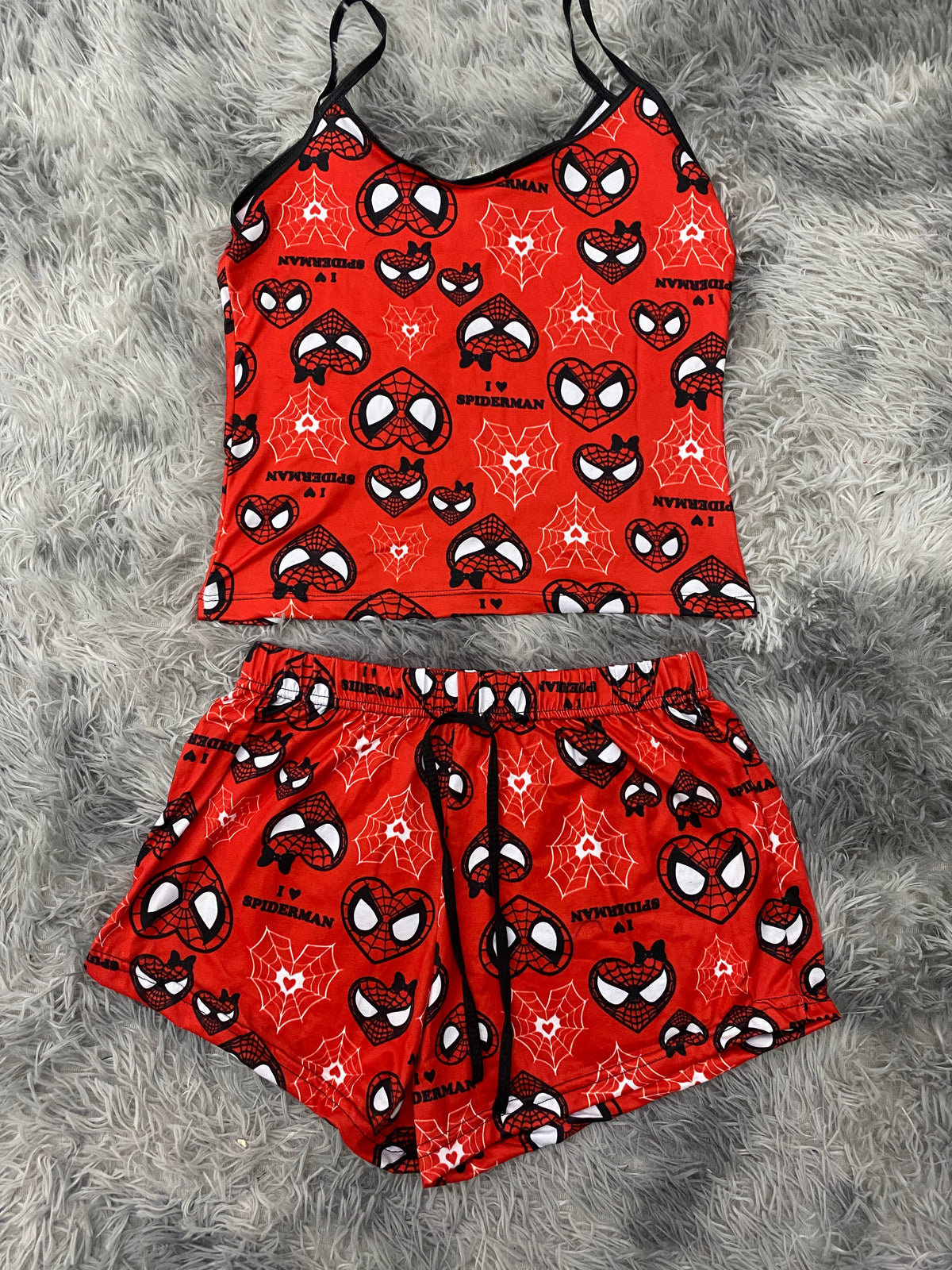 Spidey Hearts Red Women's PJ Set - Shorts